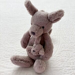 Jellycat Kara Kangaroo with Joey (7" Sitting Height) RARE